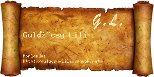 Gulácsy Lili névjegykártya