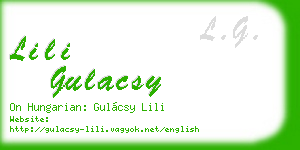 lili gulacsy business card